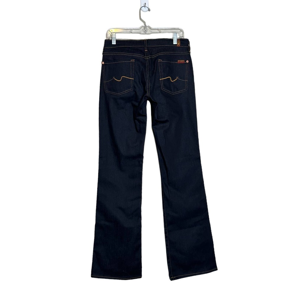 7 for all mankind blue dark wash bootcut women jeans size 28 - Picture 2 of 10